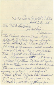 Letter from Nellie A. Lockett to W. E. B. Du Bois