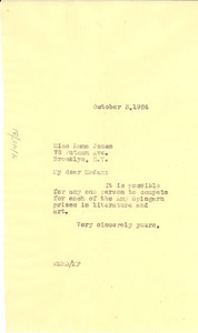 Letter from W. E. B. Du Bois to Emma Jones