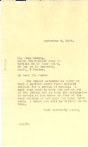 Letter from W. E. B. Du Bois to René Maran