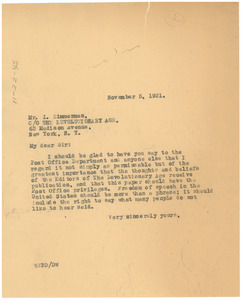 Letter from W. E. B. Du Bois to Revolutionary Age