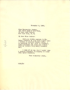 Letter from W. E. B. Du Bois to The Civic Club