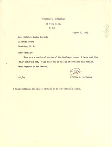 Letter from William L. Patterson to Mrs. Shirley Graham Du Bois