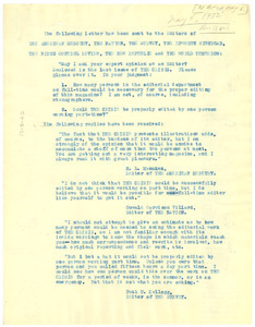 Compiled answers to Du Bois's circular on magazine editorship and administration