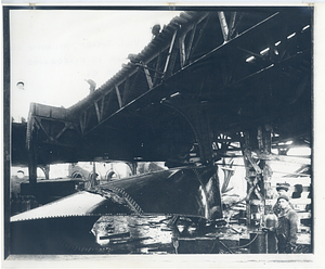 Molasses Flood, view of section of tank