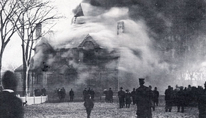 First Parish Congregational Church, looking east on Church Street, 1909