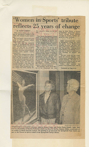 "Women in Sports" tribute reflects 25 years of change (October 30, 1988)