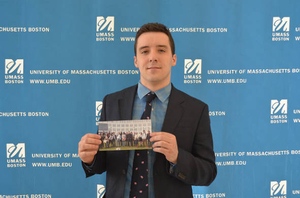 Ryan Kelly at the UMass Boston Mass. Memories Road Show