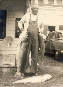 Lynford Hulin's big catch--a 48-pound striped bass