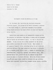 Magnetic fusion engineering act of 1980