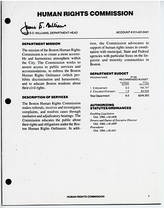 Pages from the Human Rights Commission’s business plan