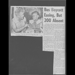 Bus boycott easing, but 200 absent.