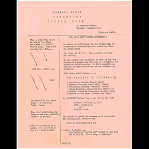 Flier advertising Freedom House Coffee Hour featuring Herbert E. Tucker, Jr. of the NAACP