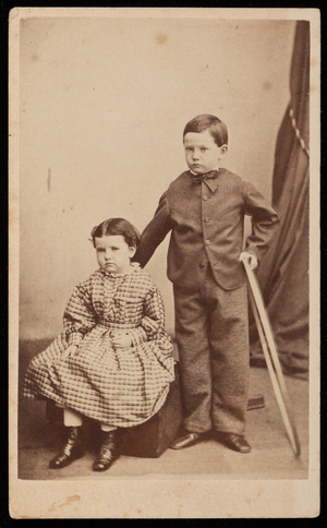 Studio portrait of George Kuhn Clarke and Anna Clarke, Boston, Mass., c. 1865-1866
