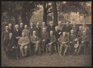 Group portrait of Harvard Class of 1868, 50th reunion, 1918