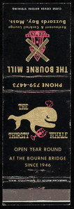 The Thirsty Whale and Bourne Mill matchbook cover