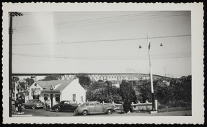 A view of a town center along the Cape Cod Canal