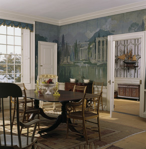 Dining room looking through hall door, Hamilton House, South Berwick, Maine