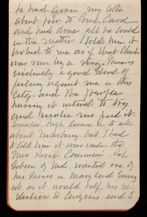 Thomas Lincoln Casey Notebook, September 1888-November 1888, 58, he had given my letter