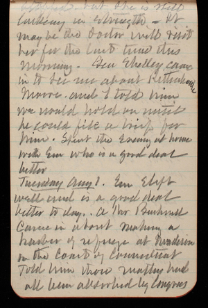 Thomas Lincoln Casey Notebook, May 1893-August 1893, 94, stopped but she is still