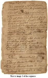 Nathaniel Ober diary, 15 May - 3 September 1775, with accounts and notes, 1776-1781