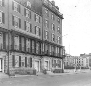 "Site of old Hancock House, Beacon St."