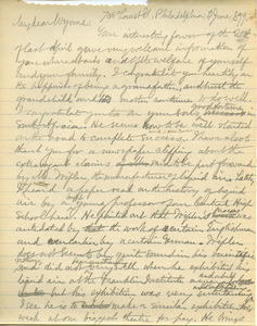 Letter from Benjamin Smith Lyman to Wynne