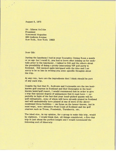 Letter from Mark H. McCormack to Gibson McCabe