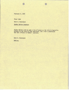 Memorandum from Mark H. McCormack to Peter Kuhn