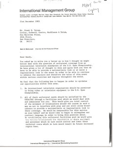 Letter from Mark H. McCormack to Frank D. Tatum