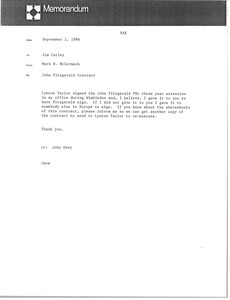 Memorandum from Mark H. McCormack to Jim Curley