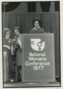 Elizabeth Holtzman at podium