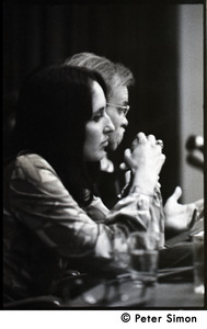 Joan Baez and David Harris: news conference following their wedding