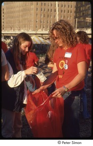 MUSE concert and rally: MUSE staff member collecting donations