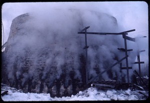 Coke Kiln fuming in winter, North Leverett
