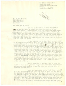 Letter from Benjamin F. Seldon to W. E. B. Du Bois