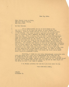 Letter from W. E. B. Du Bois to Rachel Davis DuBois