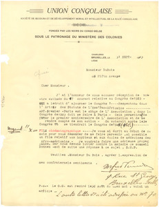 Letter from Paul Panda to W. E. B. Du Bois