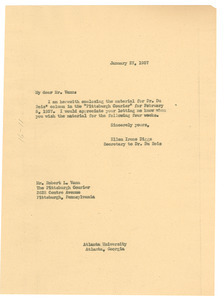 Letter from Ellen Irene Diggs to Pittsburgh Courier