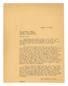 Letter from W. E. B. Du Bois to Lancelot Tynes
