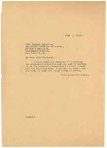 Letter from W. E. B. Du Bois to The Harmon Foundation