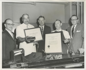 Willis C. Gorthy presenting awards during neph week