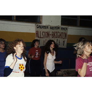 Fitness class attendees at the Allston-Brighton YMCA