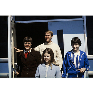 Family exiting the North Suburban YMCA