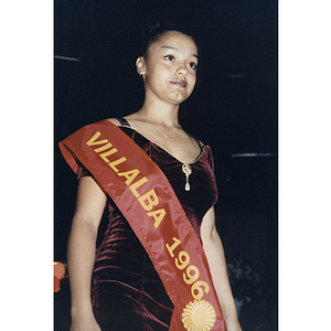 Damaris Padilla wears a Villalba sash at the 1996 Festival Puertorriqueño