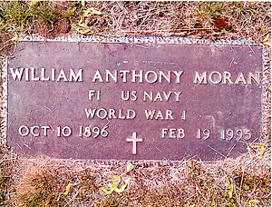 Grave marker of William Anthony Moran