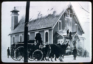 Adams Avenue, Catholic Church Burning, January 25, 1909