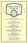 Ford Hall Forum program, November, 1933-1934 Season