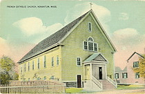 French Catholic Church, Nonantum, postcard