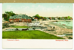 Fisherman's Beach with boats and horse buggy, Swampscott, Mass., undated