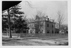 Exterior view of the home of Rev. Nathaniel Hall, Pastor of First Parish Church during the Civil War. Columbia and Sayward Sts., Dorchester, Mass.